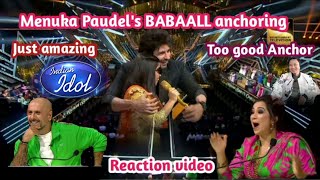 Anchor Menuka Paudel || Reaction video || Indian Idol 14