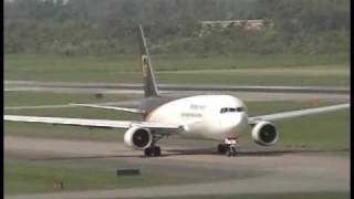 UPS B767 300 Take off at MHLM,Tower Controller View, San Pedro Sula Honduras