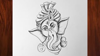 Ganesh drawing easy | ganpati drawing | ganpati bappa ki drawing