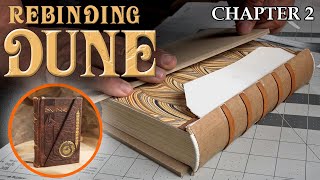 Rebinding DUNE - Part 2 - Rescuing A Vintage Book: Custom Endpapers, Backing & Covers