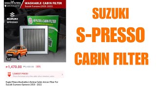 S-PRESSO Cabin Filter Washable Review | How to install..| Adonis Mendoza