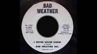 Bad Weather inc   - I never never knew