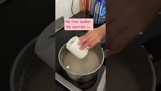 How to cook RICE without rice cooker #cookingrice