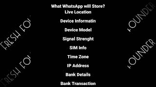 List of Data WhatsApp taking from Users after New Police Update 2021🔥- WhatsApp Privacy #Shorts