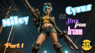 Ki - Ai generated Miley Cyrus as Jinx from Arcane Part 1