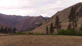 Idaho Backcountry; Fully loaded T206 taking off; Bob and Neil