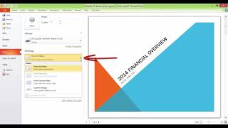 POWERPOINT Printing your presentation