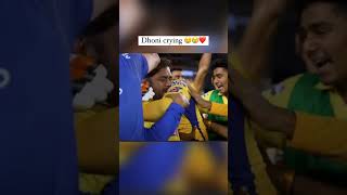 Dhoni crying After winning