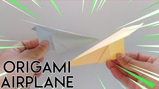 HOW TO MAKE ORIGAMI PAPER AIRPLANE! (EASY) - R2M3 Creations