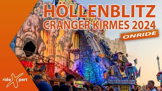 Erste Reihe im HÖLLENBLITZ | Cranger Kirmes 2024 | First Row Onride by RideXpert