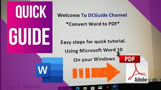 Convert Word document to Pdf (Quick Guide)