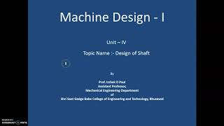 40 Unit IV Design of shaft