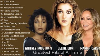 Celine Dion, Mariah Carey and Whitney Houston's Greatest Hits of All Time 🎼