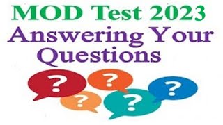 Answering Your Questions Related to MOD Test 2023 | MOD Test 2023 | Ministry of Defense Jobs 2023 |