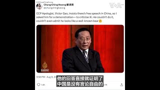 流亡港人邝颂晴：高志凯在节目中的发言证明中国没有言论自由