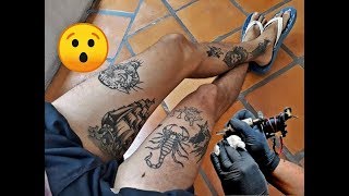 Me tatué las piernas yo solo!!