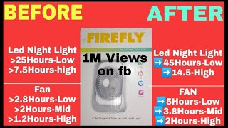 45Hours Light? How?? Firefly Rechargeable Fan