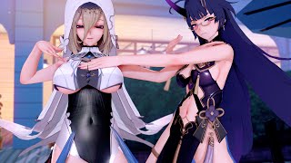 【4K】Raiden Mei x Aponia -  Naughty【Red Velvet 】[MMD Honkai Impact 3rd /崩壊3rd]