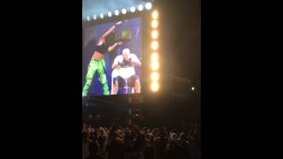 Eminem ALS ice bucket challenge Comerica Park 2014 Rhianna