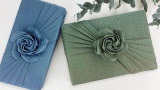 Gift Wrapping Ideas | 長方形禮物包裝 + 摺紙玫瑰花教學2.0（Step By Step）