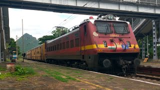 Trains passing the scenic border station Ettimadai | 3 in 1 action | #indianrailways #Ettimadai