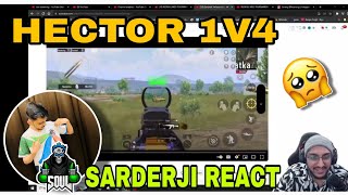 Sarderji react on @Hectorgaming0890 1V4 CLIPS FOR T1 SCRIMS #hector #bgmi