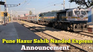 Nanded Express Announcement at Parbhani Railway Station || India Railways