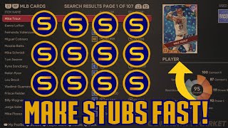 HOW TO MAKE TONS OF STUBS! MLB THE SHOW 21 DIAMOND DYNASTY