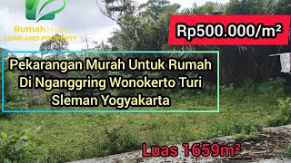 Tanah Pekarangan Luas dan murah di Girikerto Turi Sleman Yogyakarta