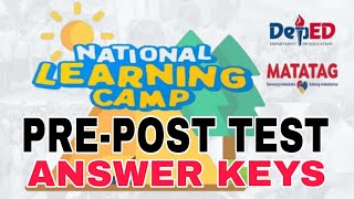 PRE/POST Test National Learning Camp