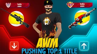 Pushing Top 1 Title In AWM | Ep-3 | Free Fire Solo Rank Tips And Tricks