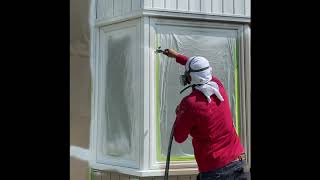 How to spray paint exterior | painting soffit and fascia