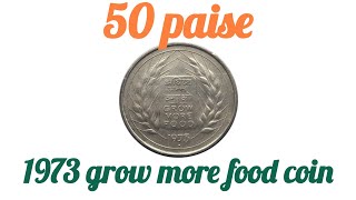 Grow more food 50 paise 1973 # coin collection 🇮🇳