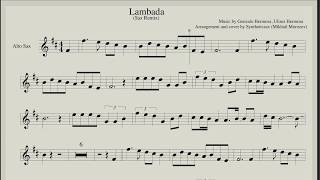 Lambada - Backing Track and Score for sax Alto (inc. Tenor Sax, Flute) Eb, Bb, C