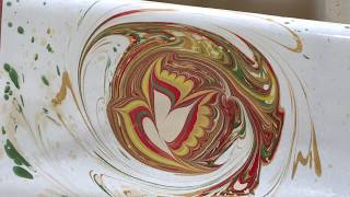 Paper & Wood Marbling Christmas Snowman Decoration