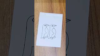 How to draw penguin 🐧 bird from 55 step by step #satisfying #shorts