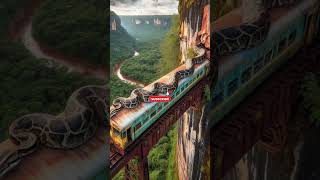 Travel Exploring | Python on Train | Amazon Jungle #shorts #wow #wildlife