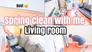 SPRING CLEAN WITH ME | LIVING ROOM| CLEANING MOTIVATION 2021