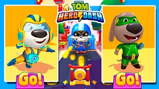 TALKING TOM HERO DASH – Super Stripe Hank and Tom vs Raccoon Bosses – (Android, iOS) Gameplay