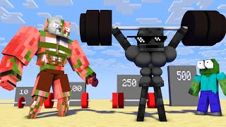 WHO IS THE STRONGEST & FITNESS Challenge in Minecraft