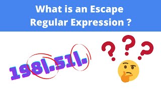 What are Escape Regular Expression in GA (5/6)