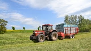 Case 1455 & John deere 6920 am Siloladen [HD]