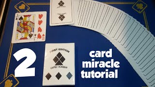 card trick tutorial/ 2 card miracle impromptu card trick