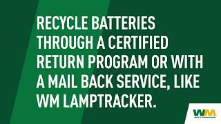 Recycling 101 Do: Batteries