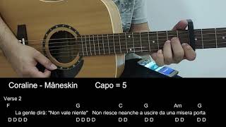 Coraline - Måneskin - Guitar Tutorial