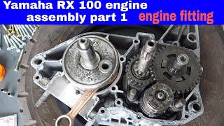 Yamaha  RX100 restoration work engine assembly part 1