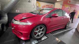 Bit of fun with Mark from MKEF Racing YouTube Channel - Honda Civic FN2 back on Dyno