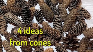 I collect cones and come up with amazing ideas from them. 4 Ideas from cones with your own hands.