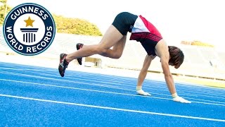 Fastest 100 m running on all fours - Guinness World Records