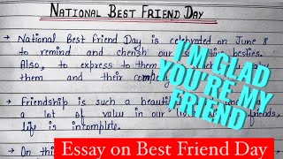 National Best Friends Day | Write an essay on National Best Friend day